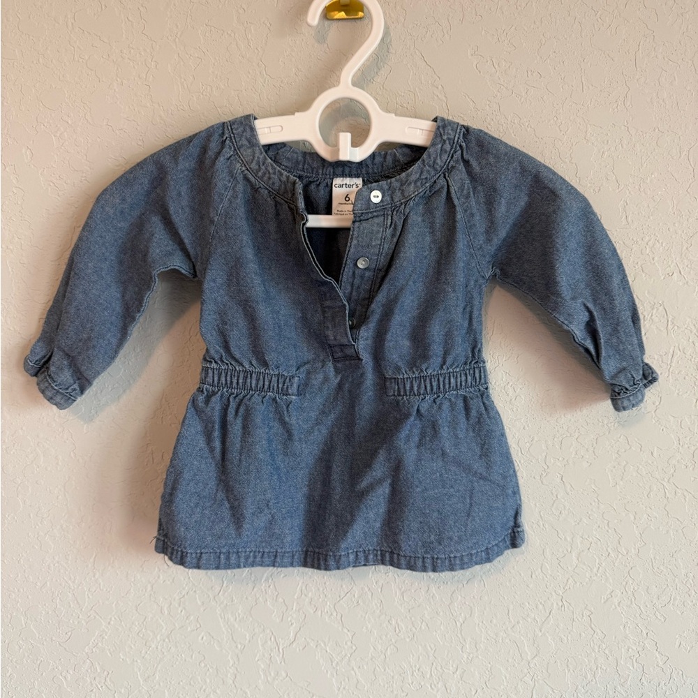 Carter's Blue Denim Baby Blouse